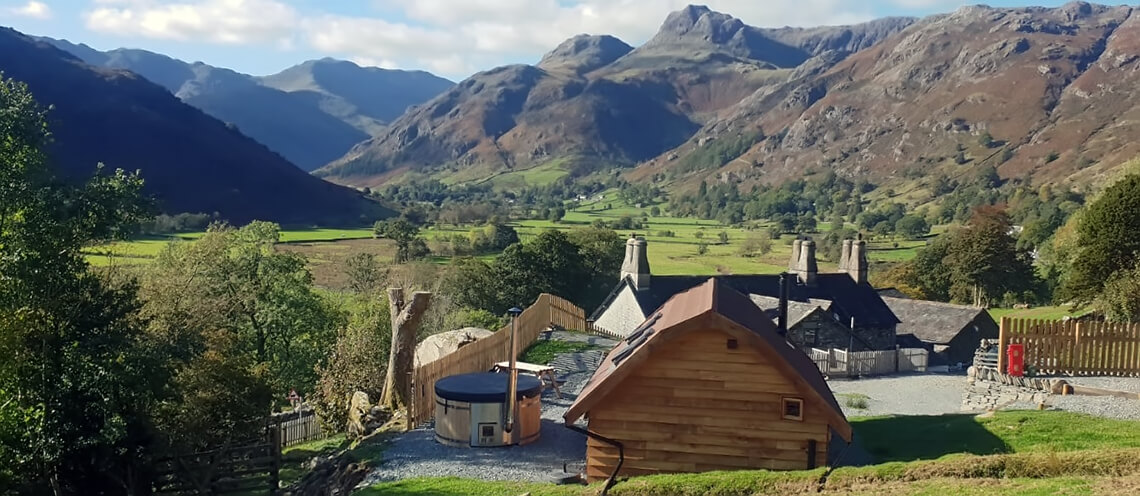 Glamping in the Lake District with luxury wood-fored hot tubs