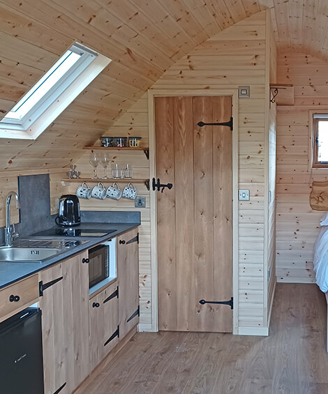 Lake District Glamping in our Luxury Glamping Pod with Hot Tub, Harrison Stickle at Harry Place Farm, Great Langdale.